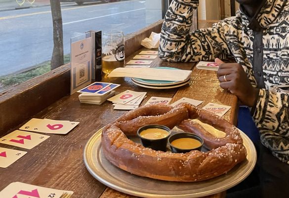 Pretzel "appetizer" and games!