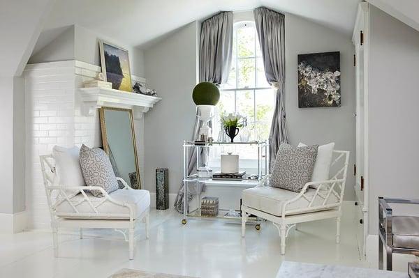 White Room with Gray Accent Wall