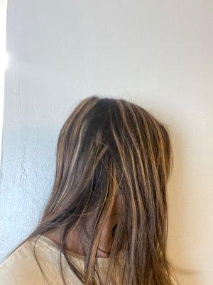 Right side of hair