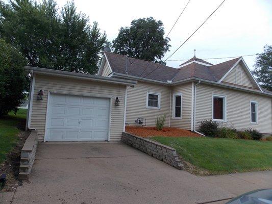 Garage side of house