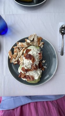 Wedge salad with pan seared chicken