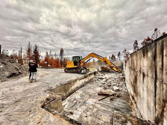 Demolition service at a fire restoration project.