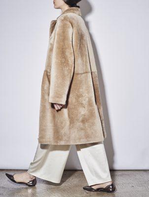 Made-to-order Champagne Shearling Coat