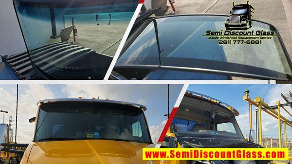 Same-Day & Next-Day Semi-Truck Windshield Replacement 20+ Years Specialist! "We Come To You!" (281) 777-6881