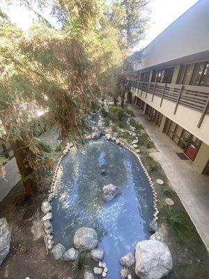 The courtyard of the building Linda K. Ross' office is located in