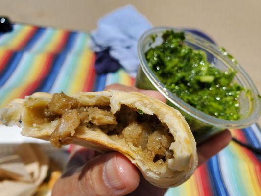 Monterey bay fish and fennel empanada