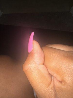 My right thumb on the side