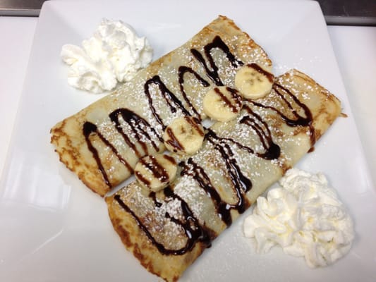 Banana chocolate crepes!!