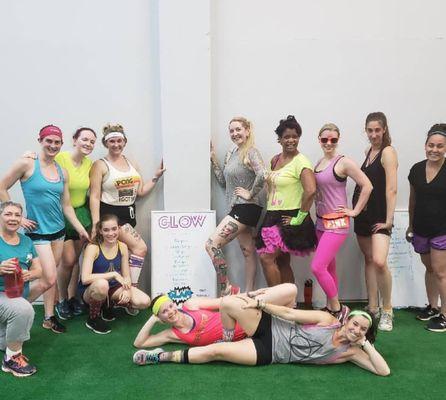 Totally rocked our gnarly 80's themed boot camp class!