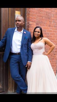 Bride and Groom in the city