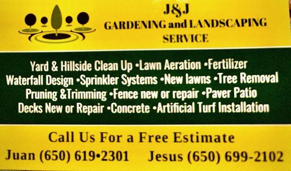 J & J Gardening and Landscaping Service