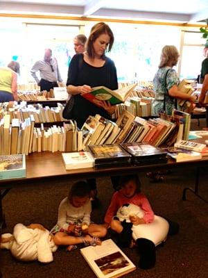 Our annual book sale in the fall. Generally we have thousands of books for $1 or less!