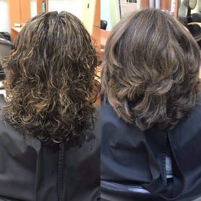 Blow-out by stylist Breianna