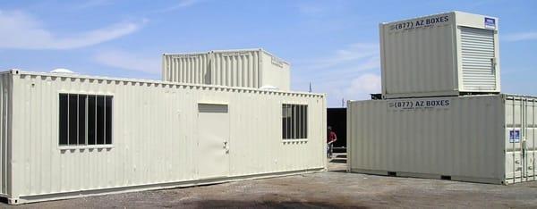 Rent Containers for your job site. Need an office trailer? We have a quick solution!