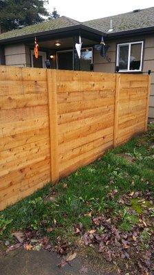 5' tall western red cedar Oriental fence