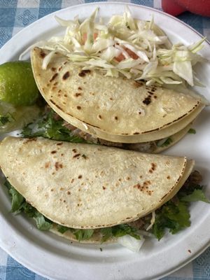 Carnitas Tacos with homemade tortillas