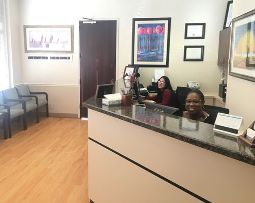 Your visit begins in the reception area where you will be greeted by our friendly business staff.