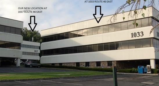 New office is 1037 Route 46 East, directly behind the old office