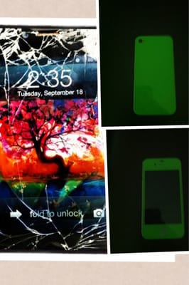 My iPhone color swap. Sorry it's so dark.