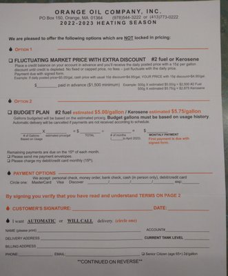 Orange Oil Contract page 1