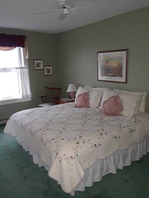 We either King beds or twin beds  each with private bath and full delicious breakfast included