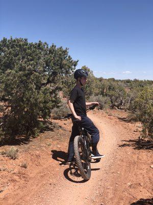 E-biking the Big Chief loop at Dead Horse.