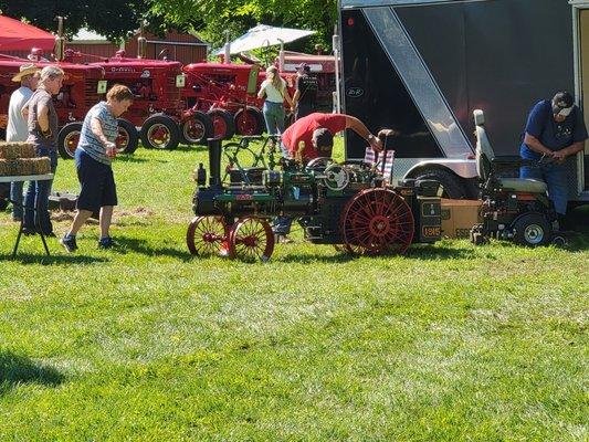 Mini steam tractors.