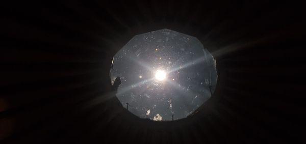 Moon light through yurt dome