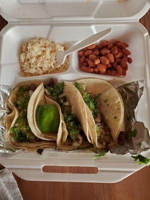 Steak taco combo