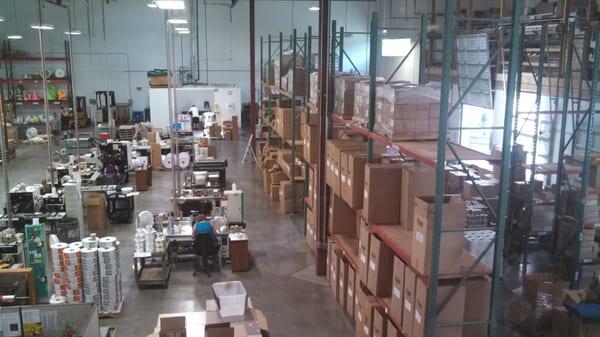 Finishing department. Where your labels are wound to a manageable size before being shipped to your location.