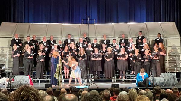 Carlisle High School's Shakespeare Troupe performing with Cantate Carlisle at the May 2023 concert held at Carlisle Theatre.