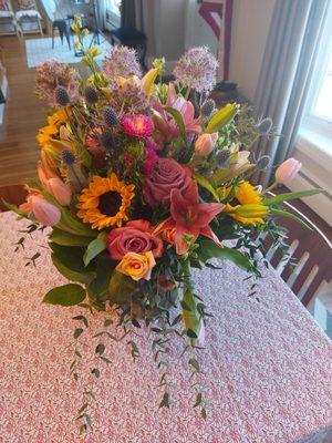 Another beautiful bouquet from Woodlawn Gardens in celebration of a special birthday.