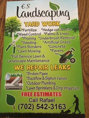 Flyer for Services