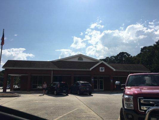 The front entrance to the post office