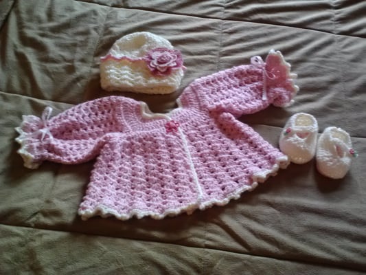 My Amelia Lynne sweater set. Also available with a butterfly wing blanket.