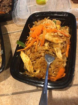 Phad Thai, lacking in flavor