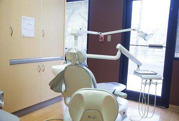 Dental treatment room at our Towson office