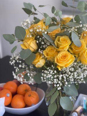 Yellow Ecuadorian roses