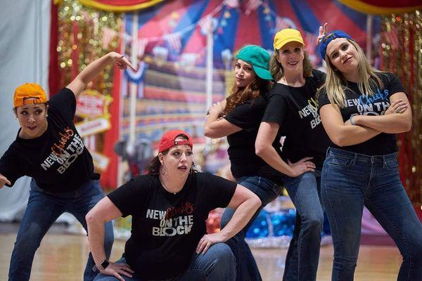 Michelle and I with some of the ladies doing a New Kids on the Block routine.