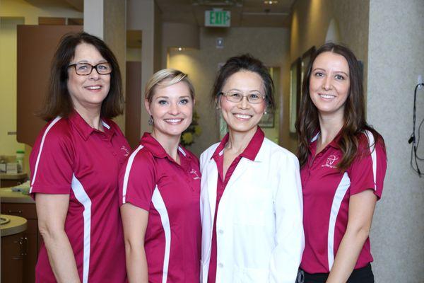 Dr. Liu and our wonderful hygiene team