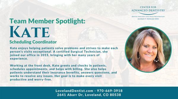 Team Member Spotlight: Kate