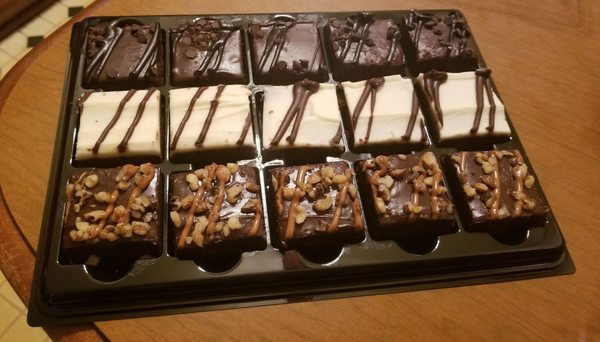 Assortment of brownies