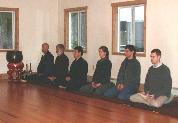 Sitting in the zendo