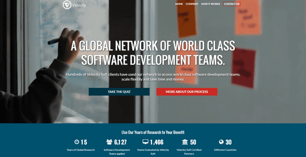 Web Design of a  Software Development  Site