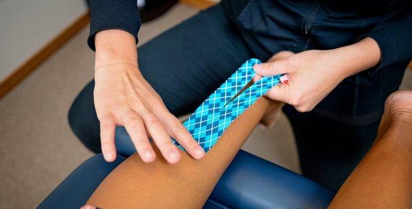 Kinesio-tape is used for injuries at Integrative Chiropractic and Extremities in Kennewick, WA