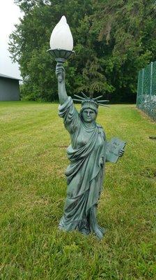 4 foot Statue of Liberty custom   painted with flame globe