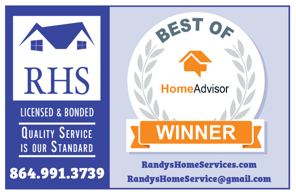 Randy's home services is a home advisor winner