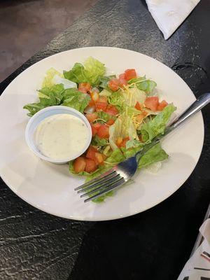 Side salad, disappointing for a $2 upcharge