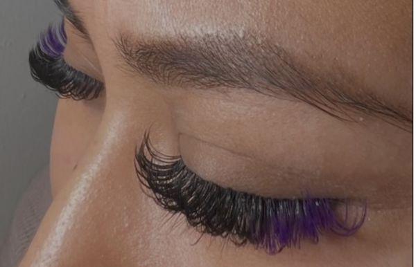 Volume color lash extensions