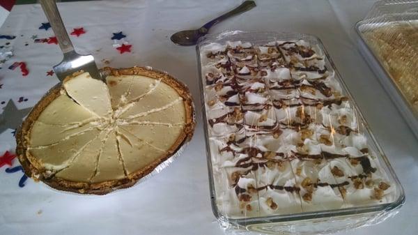 desserts from the potluck